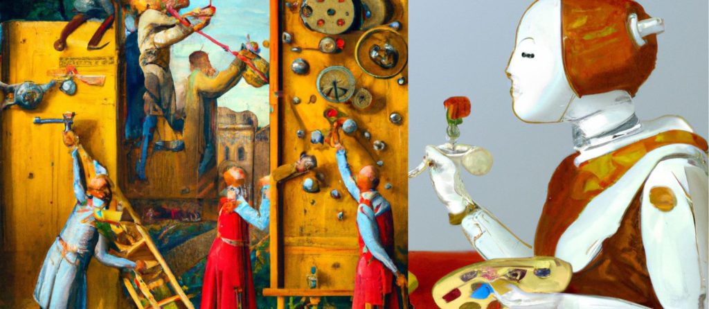 Visual art produced by Artificial Intelligence